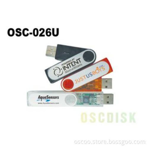 Twist style USB flash drive with Translucent body